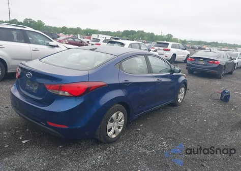 2016 Hyundai Elantra Se from USA, damaged, VIN 5NPDH4AEXGH798192